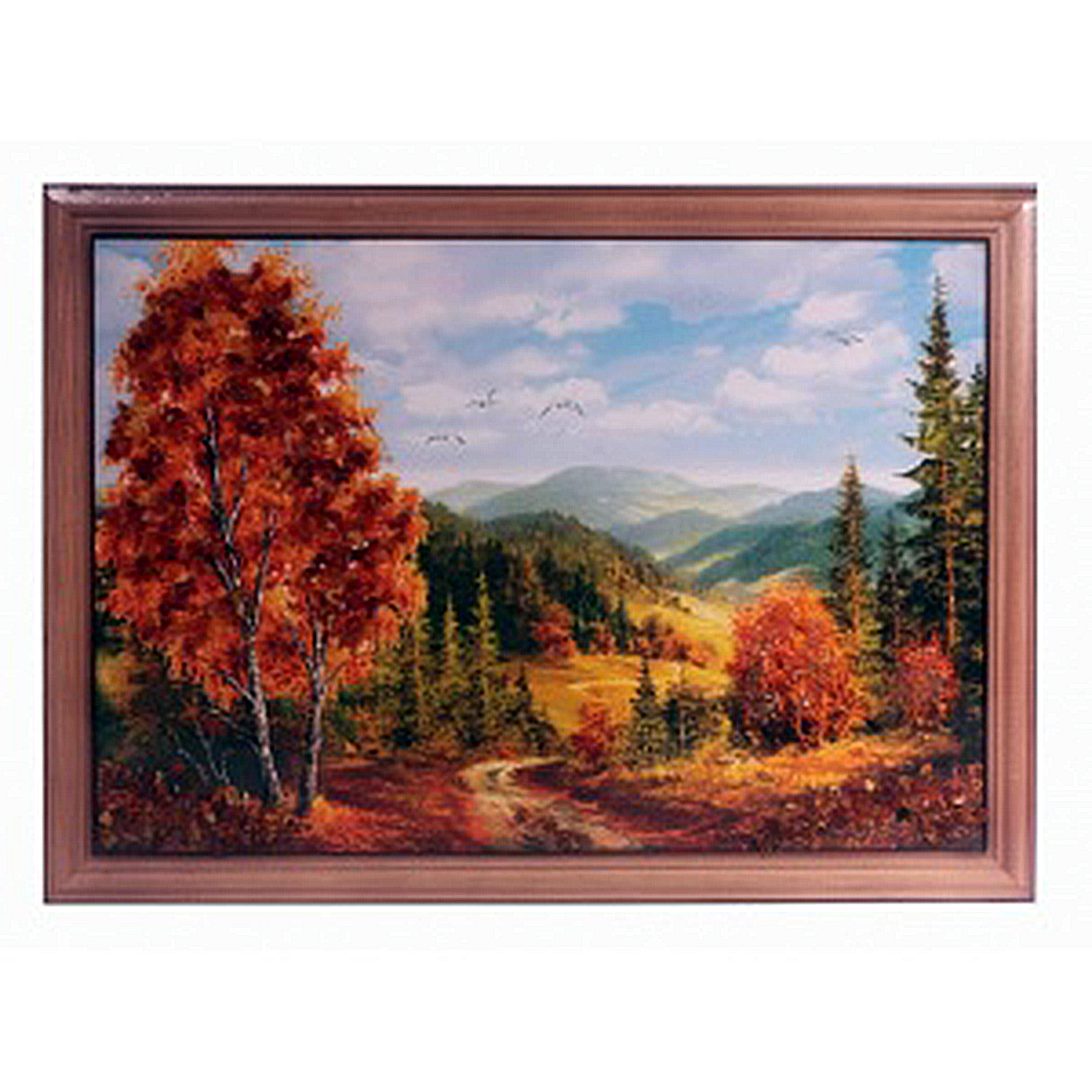 Картина "Ранняя осень" из янтаря