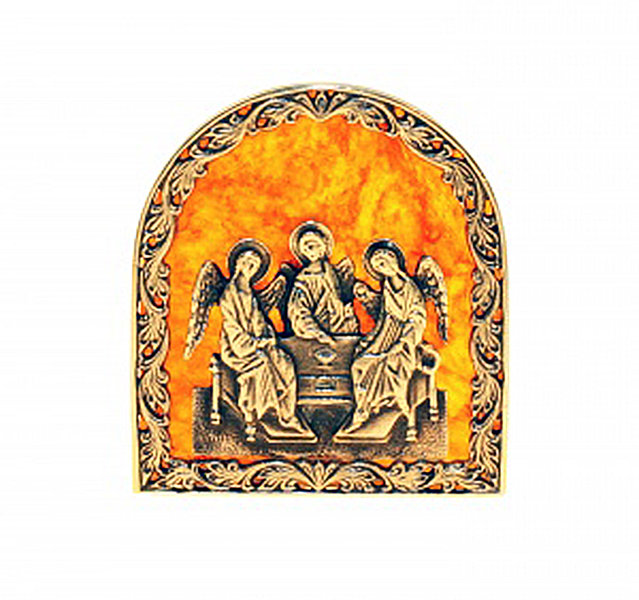 Икона "Троица" из янтаря