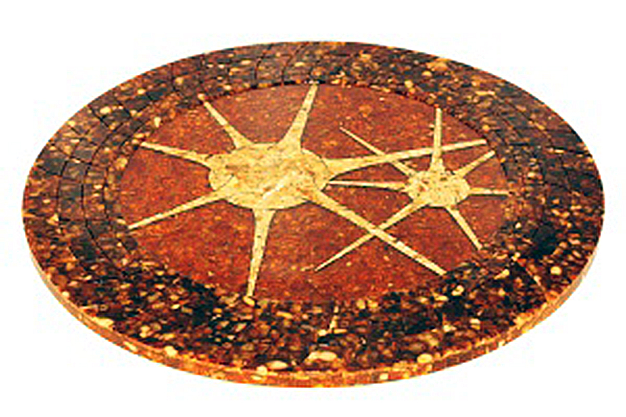 столешница-мозаика "Звёзды" из янтаря