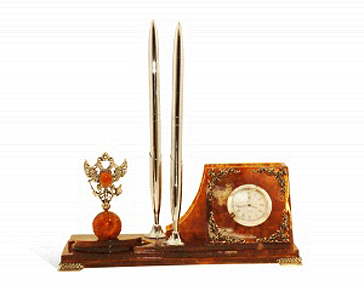 Письменный прибор из янтаря "Державный"