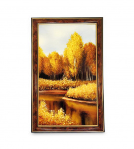 Картина янтарная "Золотая природа"