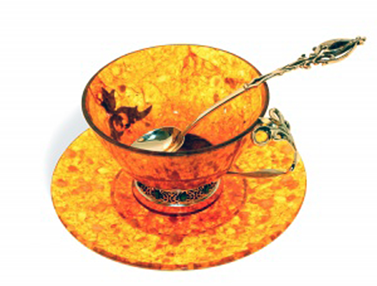 Чайная чашка "Восточная сказка" из янтаря