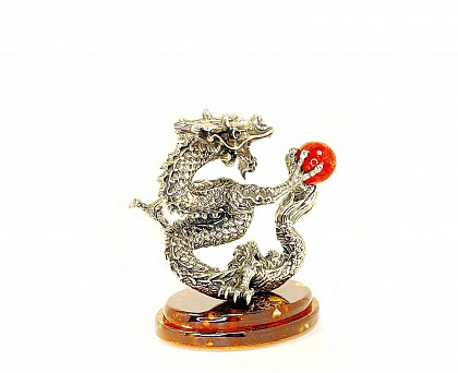 Сувенир "Танцующий дракон" из янтаря sv-dragon-dance