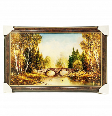 Картина янтарная "Старый мост" KVS-11