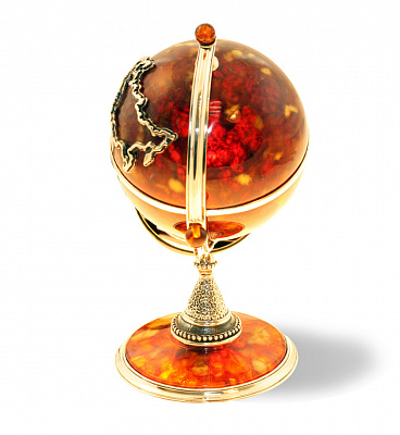 сувенир "Глобус" из янтаря 1804