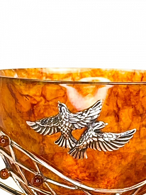Чайная чашка янтарная "Колосок" 5102