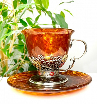 Чайная чашка "Хохлома" (без ложки) 3501