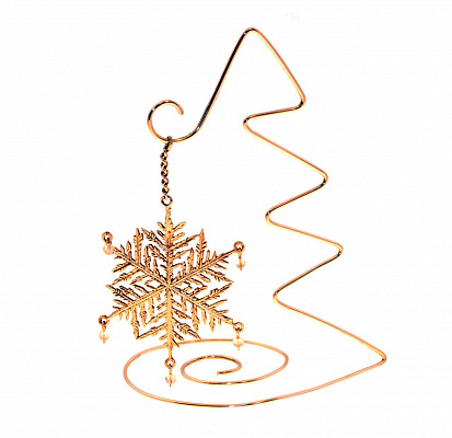 Сувенир "Снежинка" из янтаря sne-1