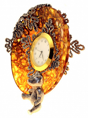 часы "Вологодские кружева" из янтаря chas-krz