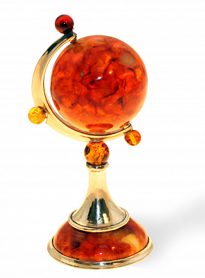 Сувенир "Глобус" из янтаря sv-GL