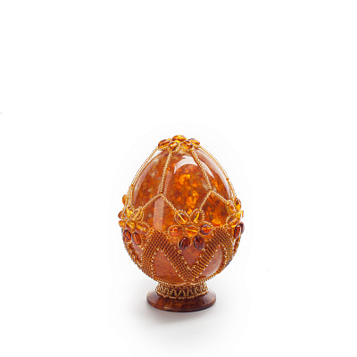 Яйцо пасхальное из янтаря 0747-1