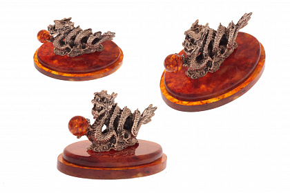 Сувенир "Морской Дракон" из янтаря dragon-mar/pds