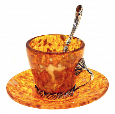 чашечка для кофе "Лето" из янтаря 3402