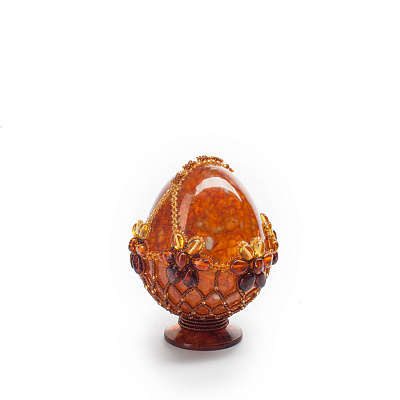 Яйцо пасхальное из янтаря 0734