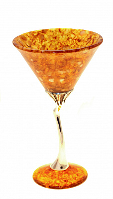 бокал для мартини "Лето" из янтаря 1404