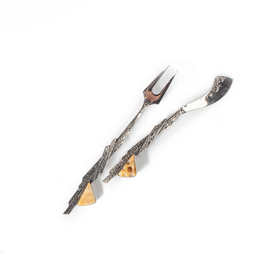 Набор из ножика и вилки для сыра 11712-n, 11712-v