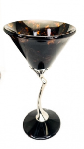Бокал для мартини "Лето" из черного янтаря