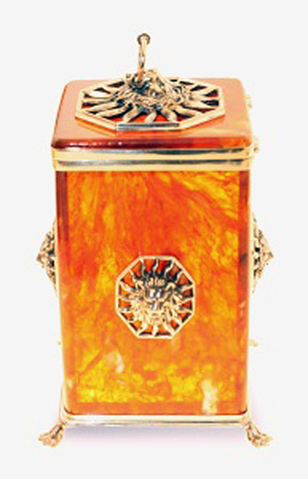 Коробочка для чая "Цезарь" из янтаря