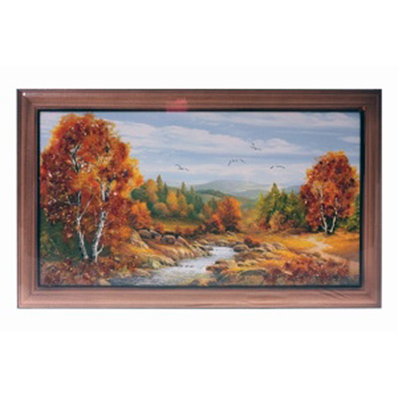 Картина "Осень" из янтаря