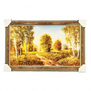 Картина янтарная "Лесной луг"