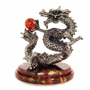 Сувенир "Танцующий дракон" из янтаря