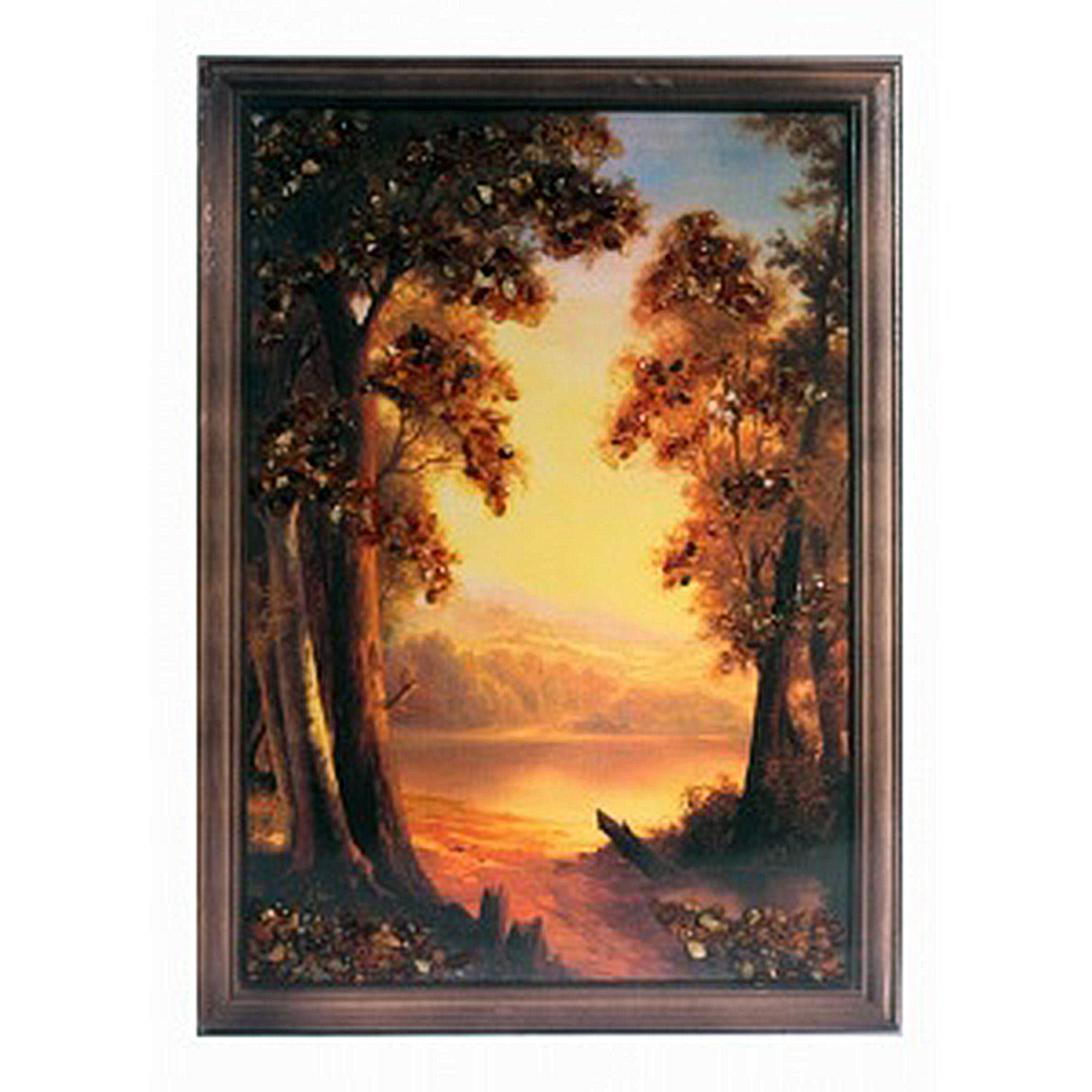 Картина "Рассвет" из янтаря