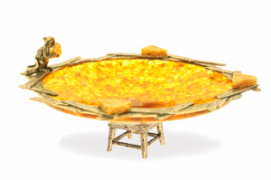 Блюдо "Сырная тарелка" из янтаря