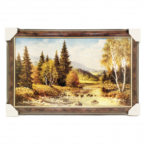 Картина янтарная "Бурная река"