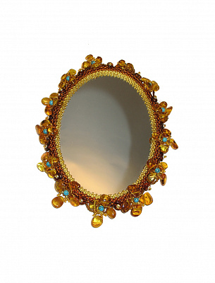 дамское зеркало из янтаря 1-101