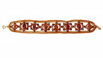 Ажурное колье из балтийского янтаря 11061