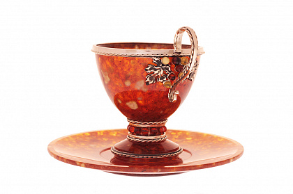 чашка чайная "Виноград" большая из янтаря 11503/ROE