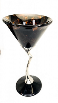 Бокал для мартини "Лето" из черного янтаря 1404-black