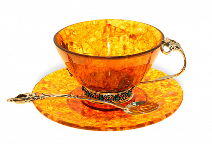 Чайная чашка "Восточная сказка" из янтаря 31002/L