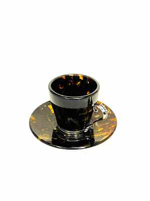 Кофейная чашка из черного янтаря 3202-black