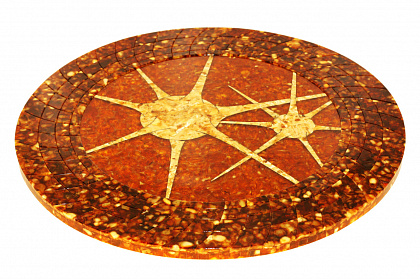 столешница-мозаика "Звёзды" из янтаря SHD-stars