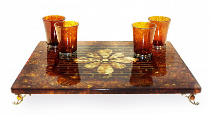 Чайный столик из янтаря SHD-5m/chai