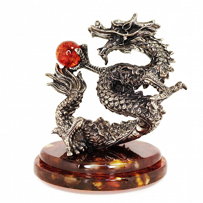 Сувенир "Танцующий дракон" из янтаря sv-dragon-dance